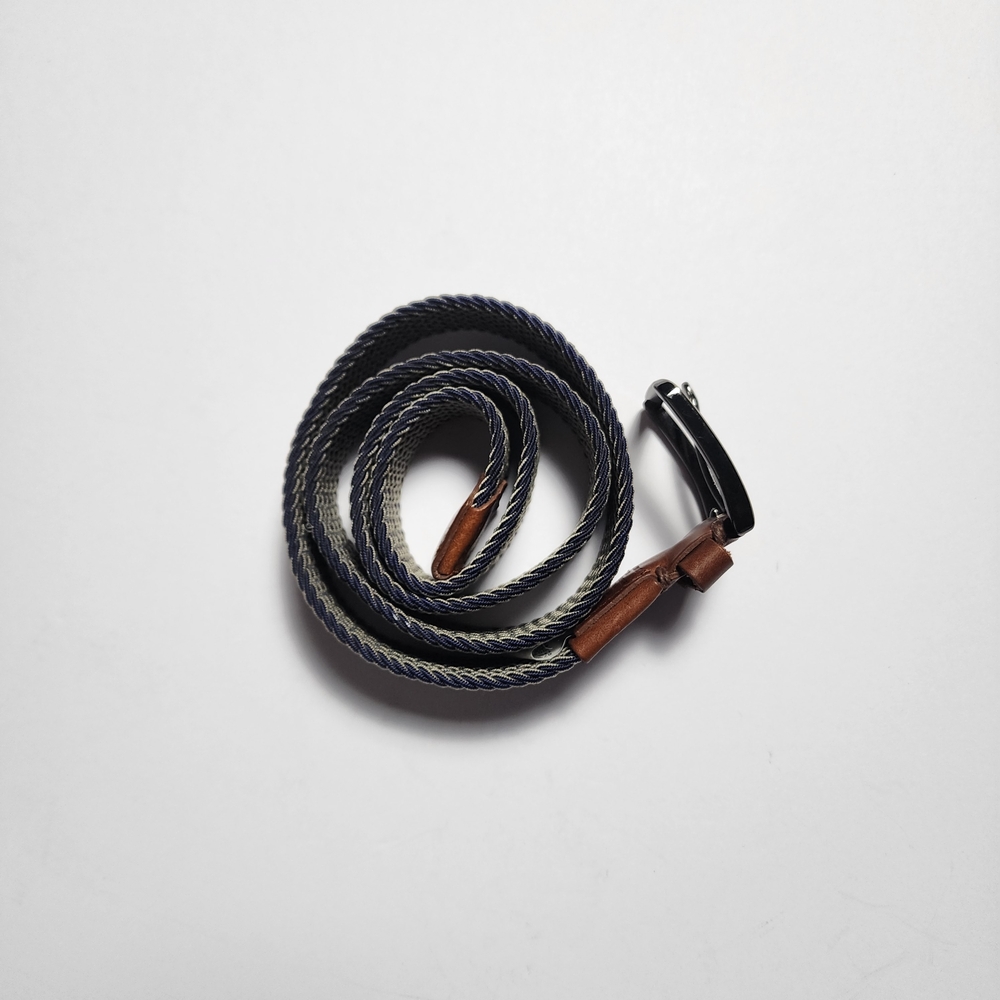 Tommy Bahama Men's Two Tone Stretch Braided Webbed Belt Blue/Gray Size S/M - Picture 6 of 6